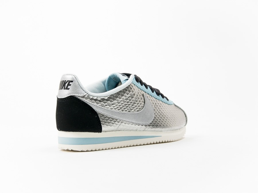 Nike Cortez Classic Leather Premium Metallic Silver - 833657-004 TheSneakerOne