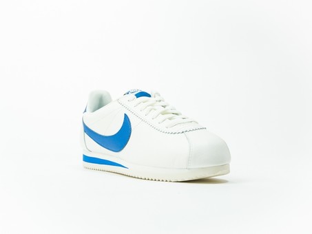 Jane Austen Víspera de Todos los Santos láser Nike Classic Cortez Leather White/Blue - 861535-102 - TheSneakerOne