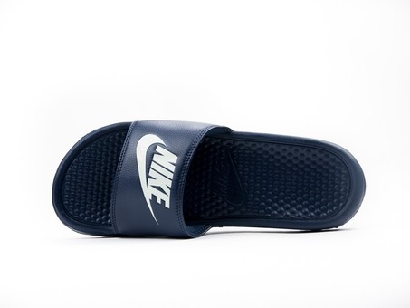 libertad Libro Guinness de récord mundial lo hizo Nike Benassi Just Do It Sandals Navy - 343880-403 - TheSneakerOne