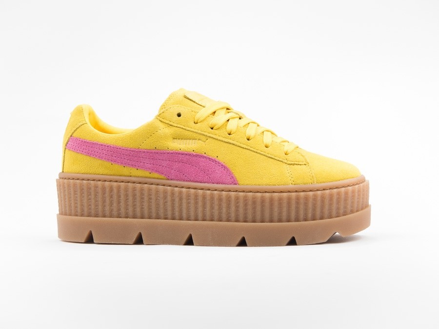 Puma Cleated Creeper Suede Yellow by Rihanna - - TheSneakerOne