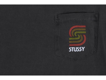 STUSSY S BLEND PIG. DYED PKT TEE BLACK-1944207-BL-img-2