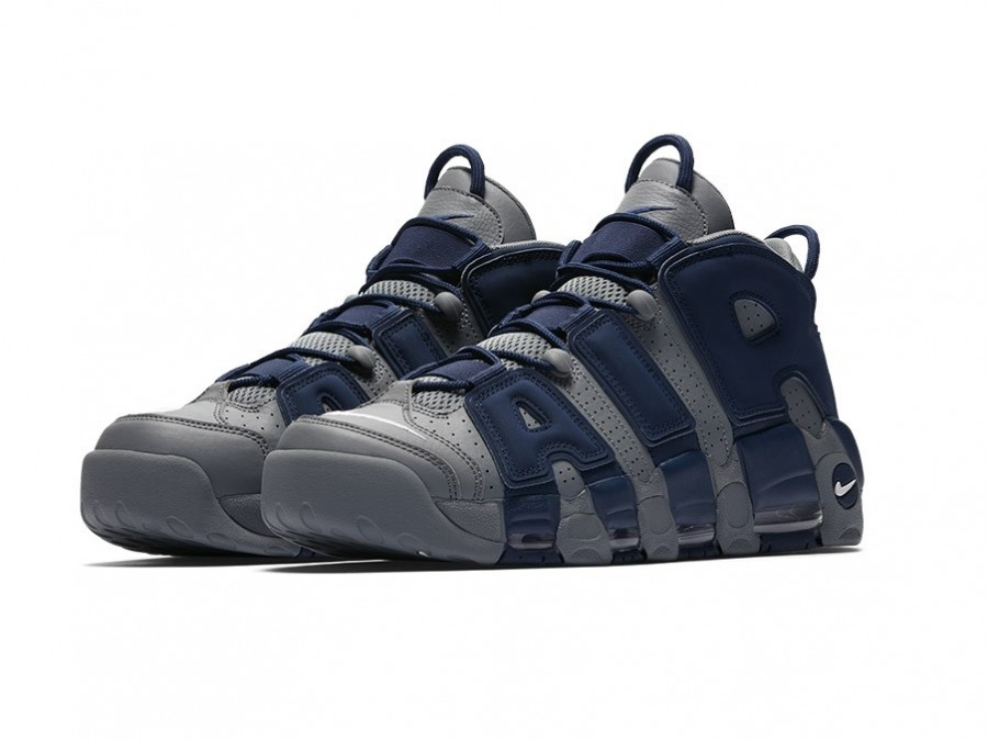 NIKE AIR MORE UPTEMPO COOL GREY-WHITE-MIDNIGHT - 921948-003 -