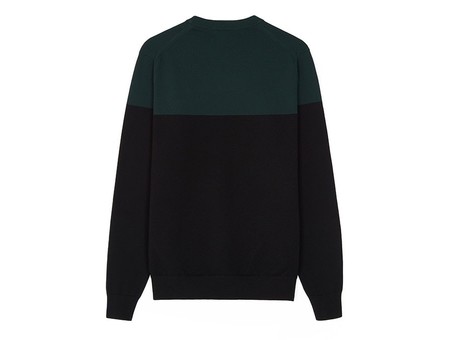 JERSEY FRED PERRY  DOS COLORES NEGRO VERDE-9209-102-img-2