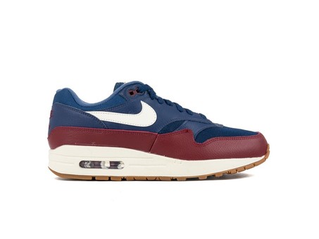 NIKE AIR MAX 1 SHOE NAVY-SAIL-TEAM RED-SAIL-AH8145-400-img-1
