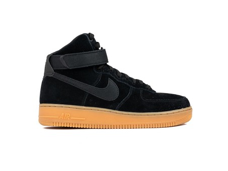 NIKE AIR FORCE 1 HIGH '07 LV8 SHOE BLACK-BLACK-GUM-AA1118-001-img-1