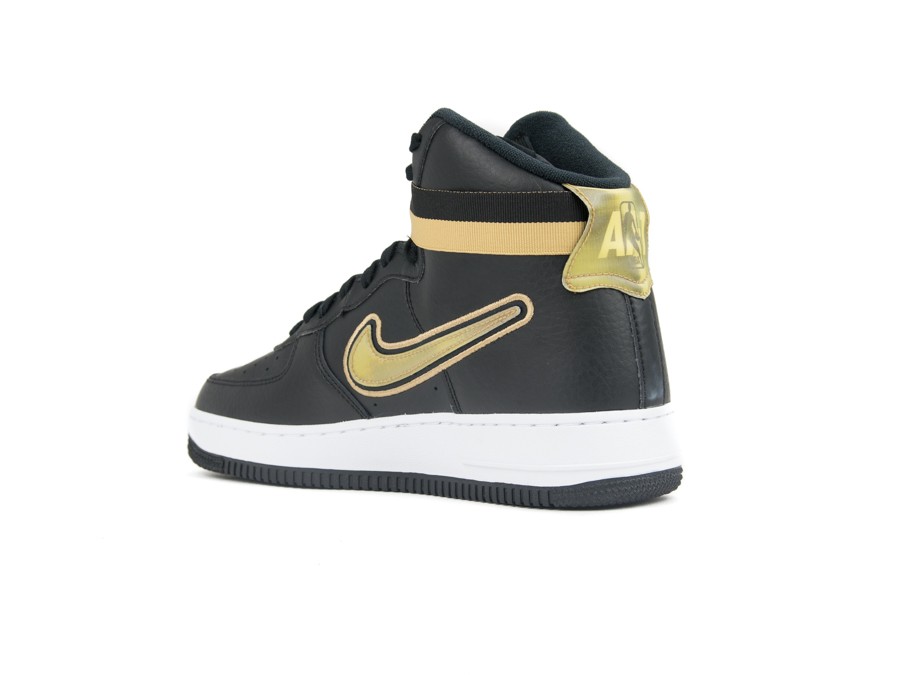 Nike Air Force 1 High '07 LV8 Sport Men's Shoes Black/Mettalic Gold/White  av3938-001