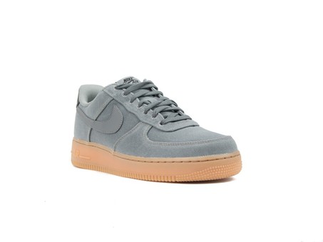 NIKE AIR FORCE '07 LV8 STYLE FLAT PEWTER-FLAT PEWTER-GUM MED BROWN - AQ0117-001 TheSneakerOne