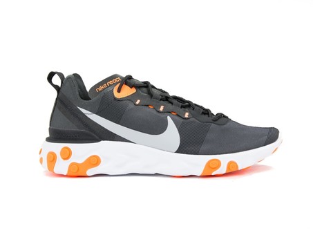 NIKE  REACT ELEMENT 55 BLACK -WOLF GREY-BQ6166-006-img-1