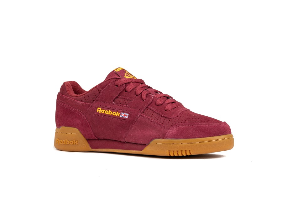 REEBOK WORKOUT PLUS SUEDE PERF GUM PACK RED SOLAR - DV4285 - TheSneakerOne