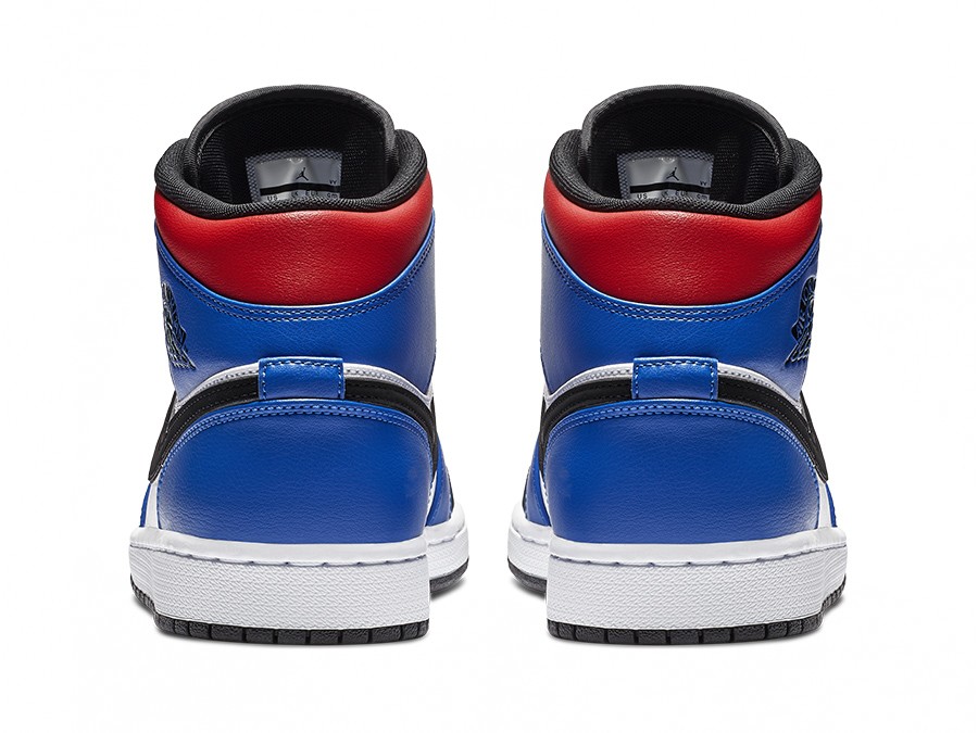 air jordan 1 mid white black hyper royal