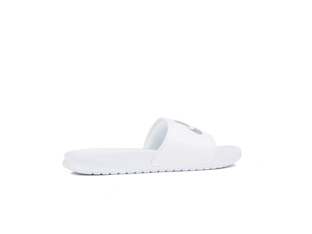 NIKE BENASSI JUST DO IT. SANDAL WOMEN WHITE-METALLIC SILVER-343881-102-img-3