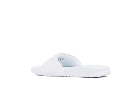 NIKE BENASSI JUST DO IT. SANDAL WOMEN WHITE-METALLIC SILVER-343881-102-img-4