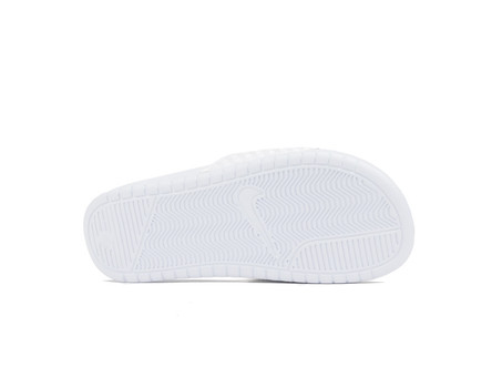 NIKE BENASSI JUST DO IT. SANDAL WOMEN WHITE-METALLIC SILVER-343881-102-img-6