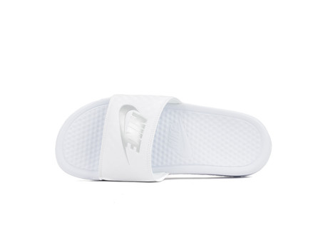 NIKE BENASSI JUST DO IT. SANDAL WOMEN WHITE-METALLIC SILVER-343881-102-img-5