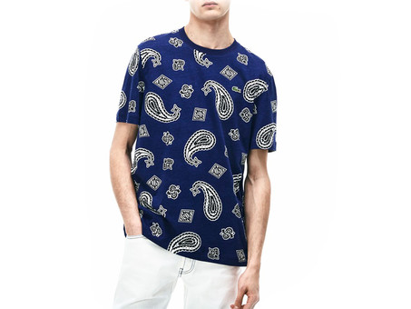 CAMISETA LACOSTE PRINTED JERSEY AZUL-TH3845-HA7-img-1