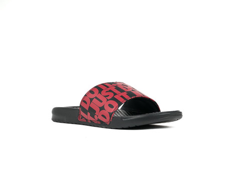 NIKE BENASSI JUST DO IT. PRINT BLACK UNIVERSITY RED-631261-025-img-2