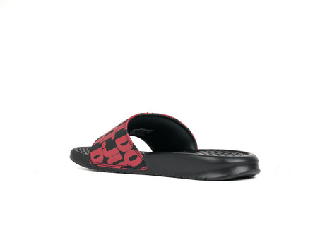 NIKE BENASSI JUST DO IT. PRINT BLACK UNIVERSITY RED-631261-025-img-4