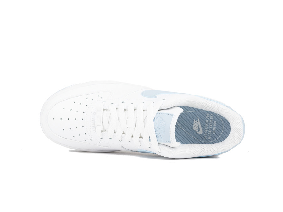 NIKE AIR FORCE 1 07 WOMEN WHITE-LT ARMORY BLUE AH0287-104 - mujer - TheSneakerOne