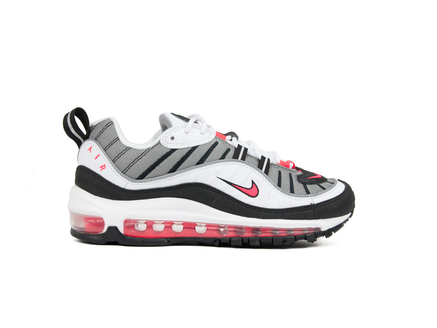 NIKE AIR MAX 98 WOMEN WHITE-SOLAR RED-DUST-REFLECT SILVER