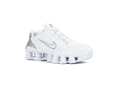 NIKE SHOX TL WHITE WHITE-METALLIC SILVER-MAX ORANG-AV3595-100-img-2
