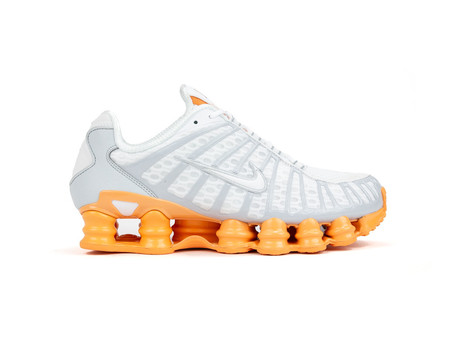 NIKE SHOX TL WHITE PURE PLATINUM ORANGE-AR3566-101-img-1