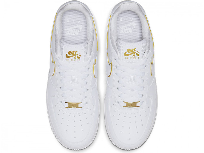 nike air force essential white gold