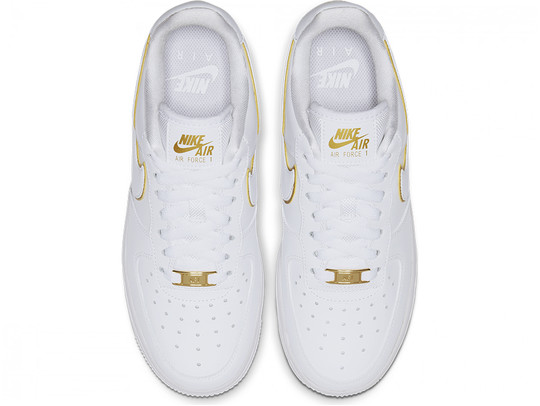 nike air force 1 womens white and gold
