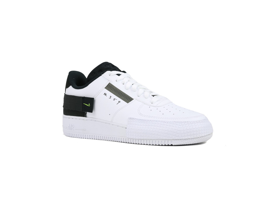 nike air force one type white black