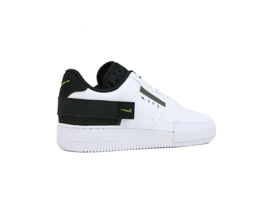 nike air force one type white black