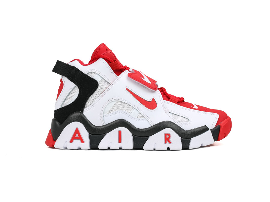nike air barrage mid red white black