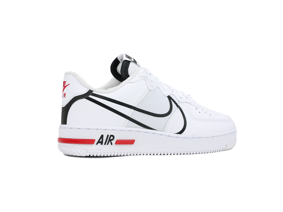 Abolladura omitir persuadir NIKE AIR FORCE 1 REACT WHITE BLACK-UNIVERSITY RED - CD4366-100 - Zapatillas  sneaker - TheSneakerOne