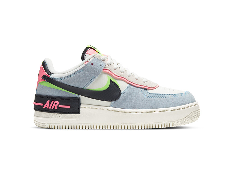 Nike Air Force 1 Shadow Sail Black Sunset Pulse Lt Armory Blue Cu8591 101 Sneakers Mujer Thesneakerone