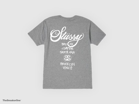Camiseta Stussy World Tour Tee Gris-SMST1903817/GREY-img-2