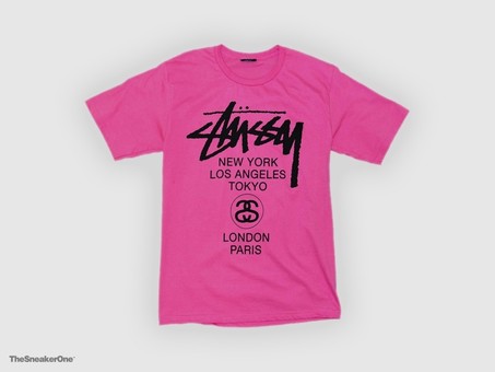 Camiseta Stussy World Tour Tee Rosa-SMST1903817/P-img-2