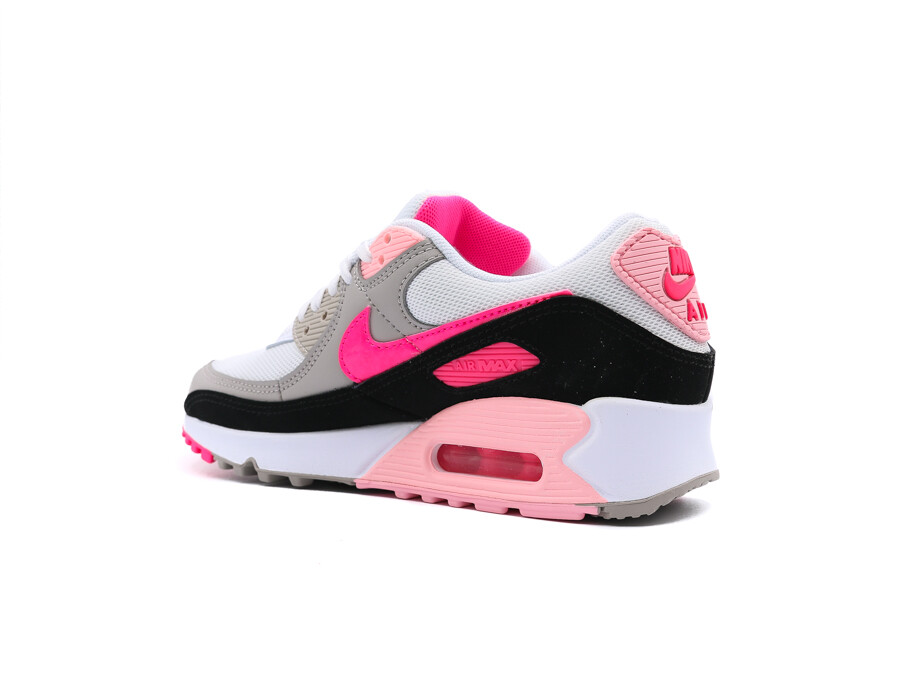 Nike Wmns Air Max 90 white-hyper pink-black-college grey - DM3051-100 - MUJER - TheSneakerOne