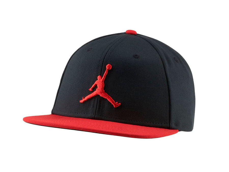 Gorra Jordan Pro Jumpman black-gym red-bl AR2118-019 sneaker - TheSneakerOne