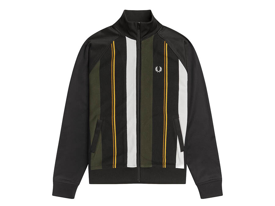 TRACK JACKET FRED PERRY KNITTED STRIPE TRACK