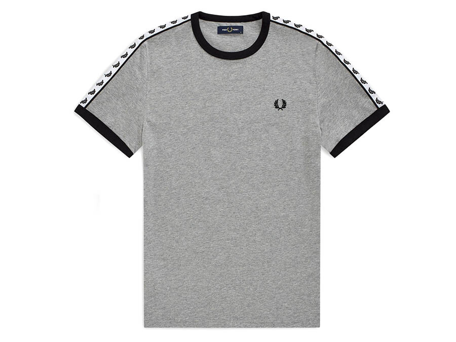 CAMISETA FRED PERRY TAPED CARBON BLUE