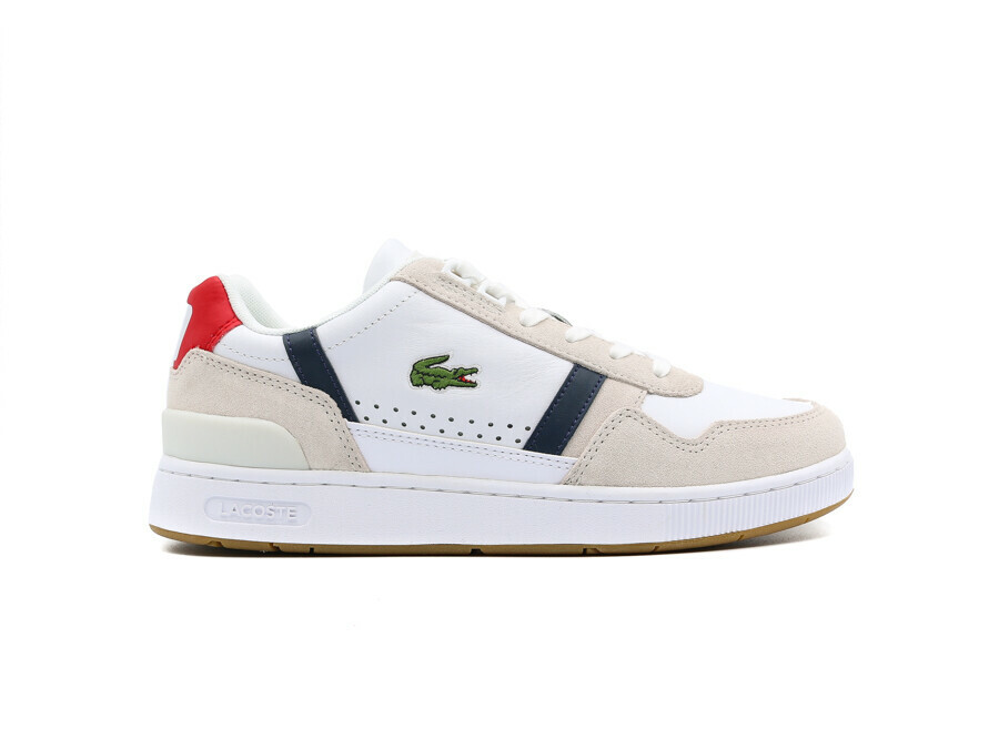 LACOSTE T-CLIP WHITE NAVY RED