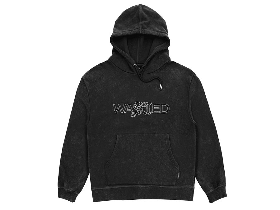 SUDADERA WASTED CHILL STIPPLE FADED BLACK