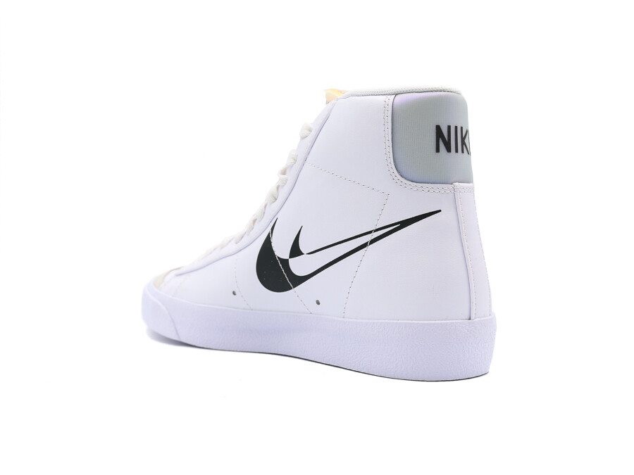 cepillo Colectivo Timor Oriental Nike Blazer Mid 77 White Black Dual Swooshes - DV3454-100 - sneakers mujer  - TheSneakerOne