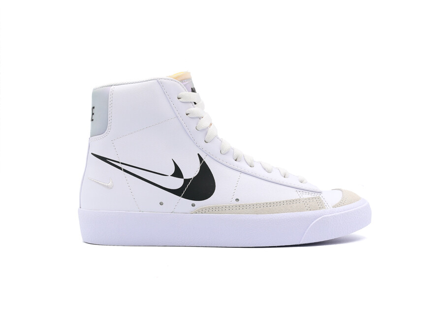 Nike Blazer Mid White Black Dual Swooshes - DV3454-100 - sneakers mujer -