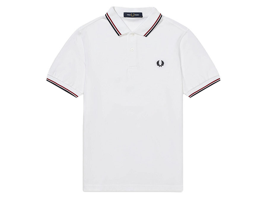POLO FRED PERRY TWIN TIPPED WHITE