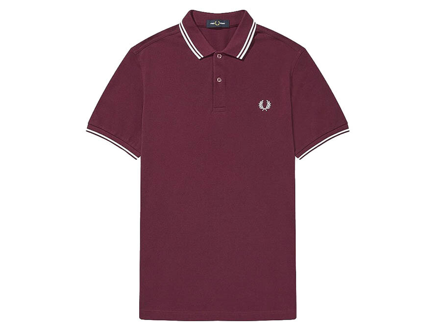 POLO FRED PERRY TWIN TIPPED BURGUNDY
