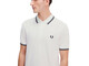 POLO FRED PERRY TWIN TIPPED WHITE BLACK