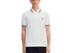 POLO FRED PERRY TWIN TIPPED WHITE BLACK