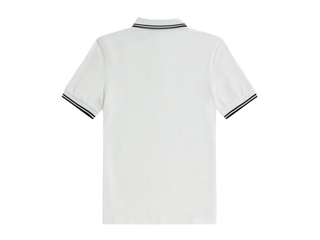 POLO FRED PERRY TWIN TIPPED WHITE BLACK