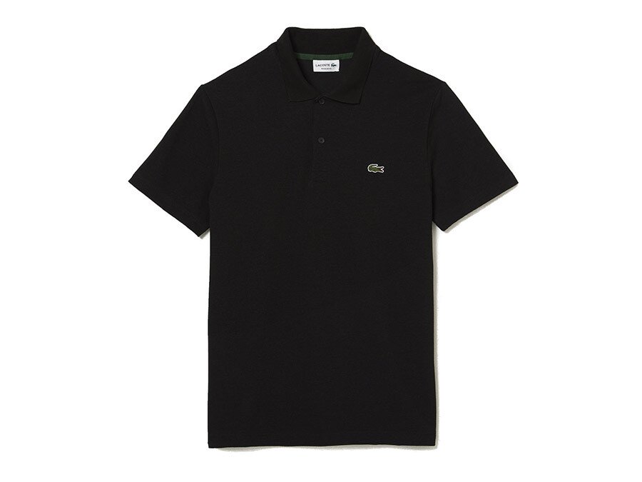 POLO LACOSTE REGULAR FIT POLYESTER COTTON BLACK