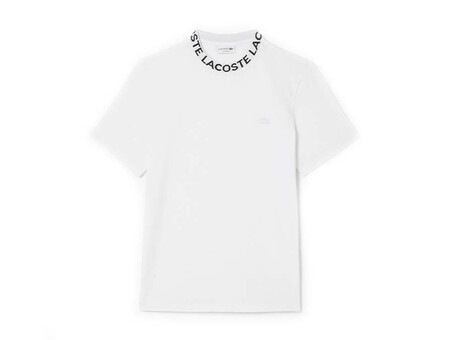 CAMISETA LACOSTE NECK STRETCH T-SHIRT WHITE TH9582-001