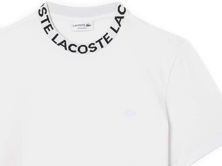 CAMISETA LACOSTE NECK STRETCH T-SHIRT WHITE TH9582-001